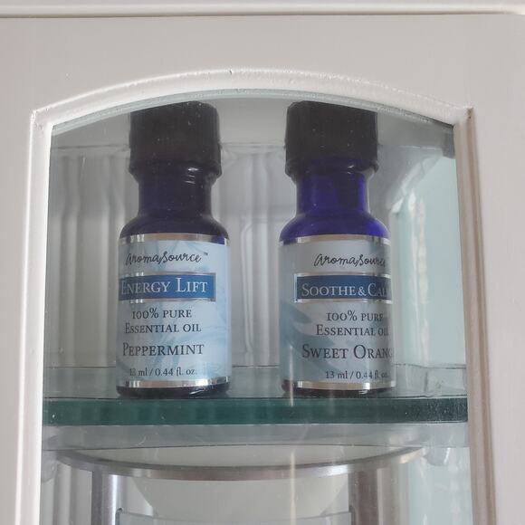 Aroma Source Aromatherapy Oils , Diffuser , Candles & Cabinet Set ~New - Picture 7 of 9